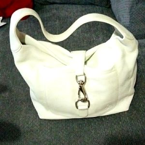 Dooney & Bourke Cream Pebble Leather Annalise Lock Sac NWOT